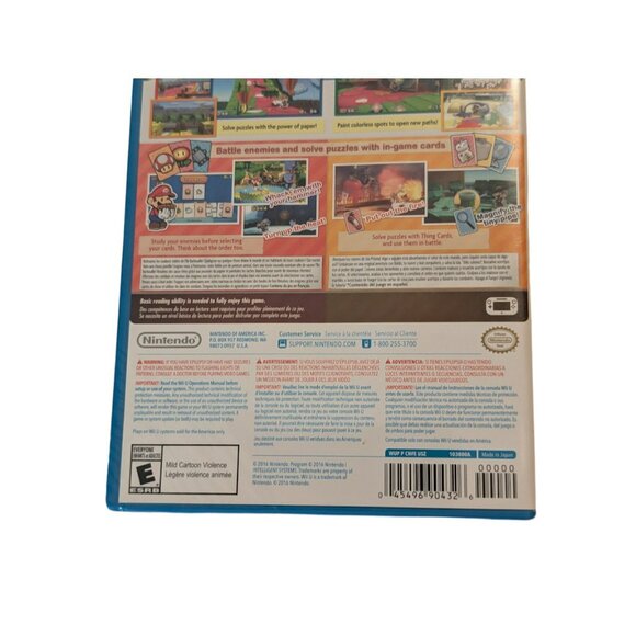 Paper Mario Color Splash Nintendo Wii U 2016 Intelligent Video Game New Sealed - Picture 3 of 6